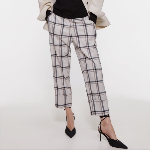 Zara Pants & Jumpsuits Zara High Rise Plaid Pants Poshmark
